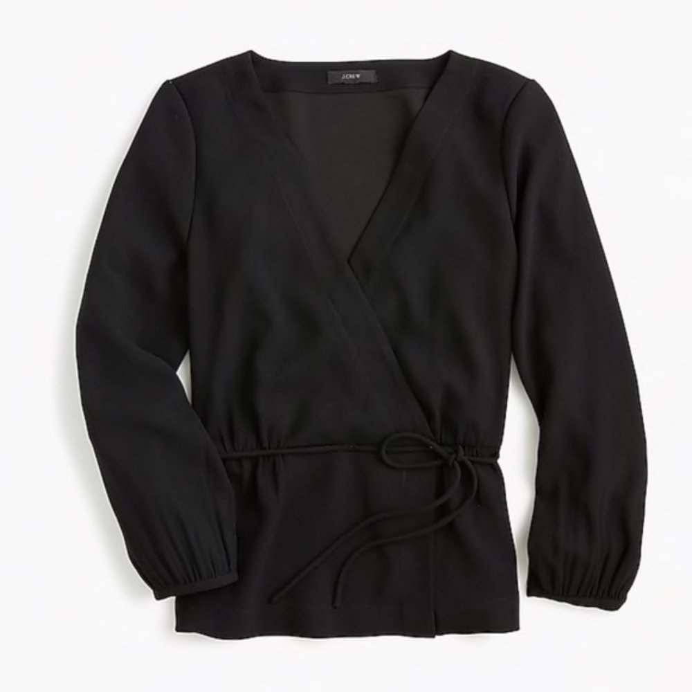 J Crew Faux Wrap Top Blouse